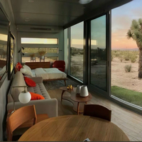 Cabane de luxe moderne et respirante, maison préfabriquée personnalisée avec panneaux sandwich