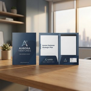 Custom Printed Paper Presentation <b>Folders</b> | Corporate Document & Business <b>File</b> <b>Folders</b> - Product Image 1