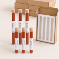 Bâtons d'encens FTQS en tube transparent avec bouchon en liège – Collection Printemps-Hiver – Cadeau d'encens pour la maison – Vente en gros – OEM – Marque privée
