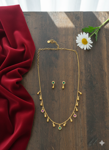 Elegant Rajwadi Antique Full Stone Necklace Set Designer High Polish Ethnic <b>Jewellery</b> for Women Party Wear - Product Image 2