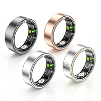 Bague connectée intelligente : Suivi santé, oxygène sanguin, fréquence cardiaque, moniteur de sommeil, contrôle gestuel, photographie, étanche IP68 pour hommes et femmes