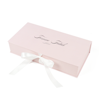 Boîte cadeau personnalisée avec logo, en carton épais gaufré, fermeture magnétique, doublure en éponge, emballage rose pour masque pour les yeux