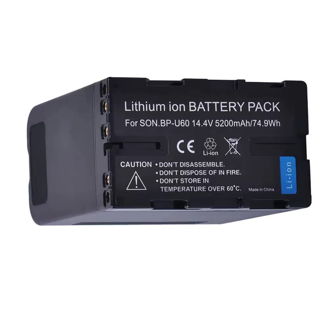 BP-U60 Rechargeable Lithium-ion Battery 5200mAh 14.4V for Camera in Stock