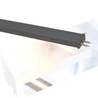 Éclairage de tiroir d'armoire avec capteur IR et éclairage avant vers le bas, vitrine LED avec abat-jour en plastique YB4003-24