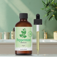 Huile essentielle de menthe pure biologique 100 ml, étiquette privée OEM, aromathérapie naturelle, raffermissante, éclaircissante, rafraîchissante, soin, huile essentielle de menthe