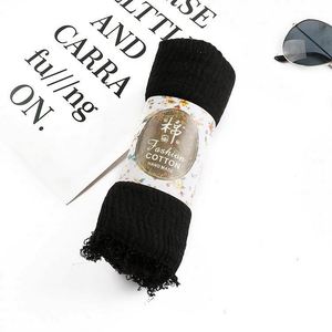 Pañuelo Hijab de Algodón y Poliéster Fruncido Transpirable para Mujer, Protección Solar, Novedad Otoño-Invierno, Venta al por Mayor - Product Image 3