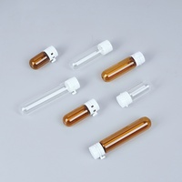 Flacons en verre vides pour huiles essentielles, mini, transparents, à fond rond, avec couvercle à anneau de traction, 1,5 ml, 2 ml, 3 ml, 5 ml, ampoules d'échantillon