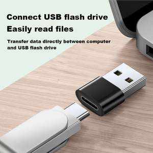 Adaptador de carga USB C para <span class=keywords><strong>iPhone</strong></span>, Adaptador tipo C hembra a USB macho, convertidor de cargador de coche para teléfonos de disco duro, extensor USB - Product Image 4
