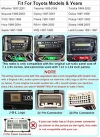Radio Plug Play CarPlay Android Auto Layar Sentuh MP3 USB GPS untuk Hilux 4Runner Tacoma Tundra Sequoia Camry RAV4 1987-2004