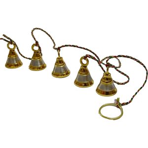 Cloche décorative Ghanti en laiton artisanal indien vintage pour décorations de maison et de mariage de temple - Product Image 4