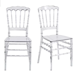 Großhandel Niedriger Preis Viktoria nisches Bankett Kristall Kunststoff Vermietung Hochzeit Ghost Clear Acryl harz Transparenter Stuhl für Veranstaltungen - Product Image 1