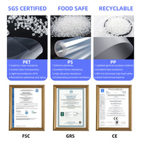 Boîtes à gâteaux en PVC transparent, boîtes en plastique PET pour jouets, cadeaux, aliments, sous-vêtements, jouets, imprimées UV, boîtes en plastique de qualité supérieure, pliables, acceptant la personnalisation