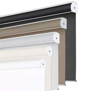Persianas Enrollables Modernas Eléctricas Personalizadas de Tela Jacquard Horizontal 100% Opacas sin Cordones <span class=keywords><strong>para</strong></span> Ventanas Francesas de <span class=keywords><strong>Cocina</strong></span> - Product Image 1