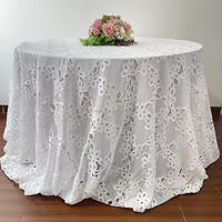 Belle décoration de mariage nappe en dentelle blanche motifs de fleurs