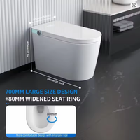 Toilette intelligente sans réservoir monobloc à auto-nettoyage, chauffage instantané, bidet électrique, pour hôtels de luxe et projets de construction