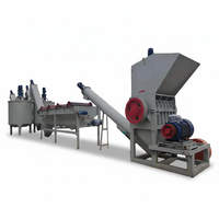 Ligne de lavage automatique de plastique recyclé pour bouteilles PET/HDPE/PP, haute propreté, 1000 kg/h, OEM