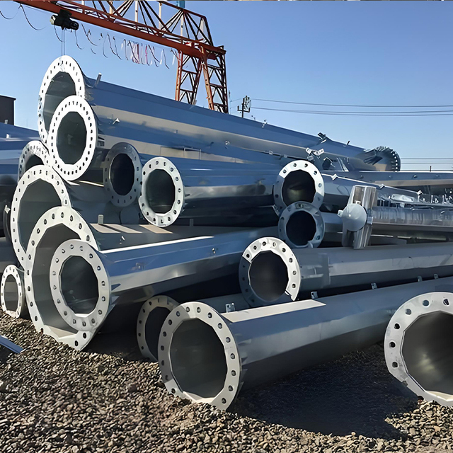 High Performance 35M 36M 40M Electrical Power Pole Electric Pole for Industrial Zones Commercial Energy Distribution Steel Pole