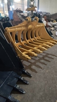 Râteau à racines multi-dents pour excavatrice, fixation directe usine pour Komatsu, CAT, Kobelco, Hitachi, Doosan, KATO, Sany (toutes tailles)