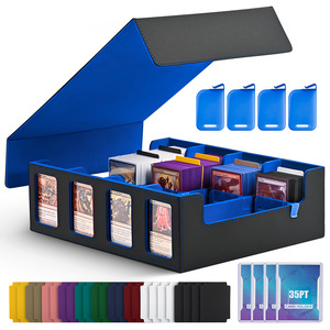 Estuche de Almacenamiento de Tarjetas de Cuero PU Shenglu, Diseño Portátil de 5 Filas, Capacidad para Más de 3900 Tarjetas PTCGed de Pokémon, con Ventana de Exhibición - Product Image 1