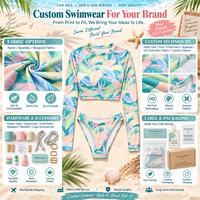 Ensemble de maillot de bain sexy pour femme, deux pièces, avec haut à manches longues et bas string, idéal pour le surf, la plage et les bikinis