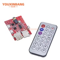 Module amplificateur audio récepteur Bluetooth 4.1 pour voiture 3W, décodage MP3 WAV, prise en charge USB/TF/U-DISK/télécommande IR, rouge