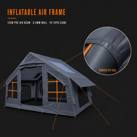 Tente de camping gonflable de luxe personnalisée, imperméable, portable, familiale, grande, pliable, pour le glamping, tente de maison, tente d'air pour l'extérieur