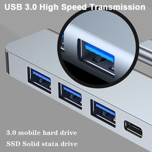 อะแดปเตอร์ฮับ USB Type C แบบ5อิน1พร้อม4K HDMI พอร์ตหลายพอร์ต USB3.0 PD ALL IN ONE สำหรับอุปกรณ์คอมพิวเตอร์พีซีมีในสต็อก - Product Image 4