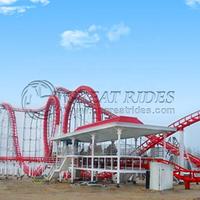 Parc d'attractions bon marché montagnes russes 6 boucles prix d'usine de voiture de montagnes russes à vendre