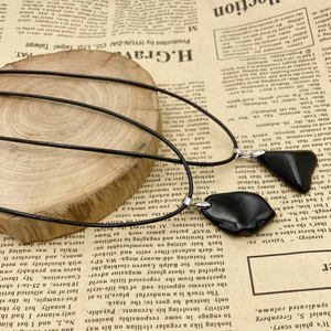 Quantum-colgante de piedra Natural de Shungite, collar de iones de energía escalar, Colgante de Piedra caída - Product Image 5