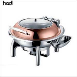 Moderno Acero inoxidable Chafer Dish Hadi Glass Top Factory Venta al por mayor Lanzadera hidráulica eléctrica Económicamente Hotel <span class=keywords><strong>Restaurante</strong></span> - Product Image 4