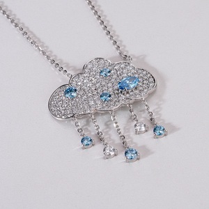 14K <b>Solid</b> <b>Gold</b> Lab Created Diamond <b>Pendant</b> Necklace for Women Fine Jewelry with Radiant Sparkle and Timeless Classic Design - Product Image 5