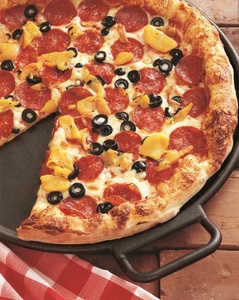 Di Vendita caldo Pre Condito Ghisa <span class=keywords><strong>Pizza</strong></span> e Cottura Pan Acciaio Inox <span class=keywords><strong>Pizza</strong></span> Fornello con Facile Presa Maniglie Leggermente Pre Condito pentole - Product Image 4