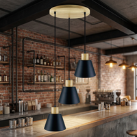 Lámpara Colgante LED de Hierro Industrial E27 para Comedor, Sala de Estar, Dormitorio, Bar