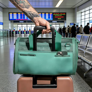 Bolsa de Transporte para Mascotas de Moda al por Mayor, Bolso Expandible y Portátil para Viajes de Perros Pequeños y Gatos - Product Image 3