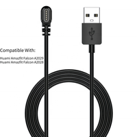 Chargeur de montre portable câble de charge USB magnétique rapide Compatible pour Huami Amazfit Falcon montre tresse blindage PVC/TPE veste