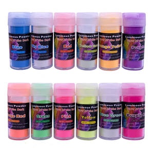 12 couleurs longue durée brillant dans les poudres sombres bricolage poudres rougeoyantes pour ongles pigments photoluminescents à base d'huile et d'eau - Product Image 4