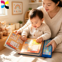 Livre sonore personnalisé pour l'éducation précoce, livre sonore durable en carton avec encre de soja sûre pour l'apprentissage des tout-petits et le jeu parent-enfant