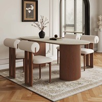 Meubles de salle à manger italiens de luxe modernes chaises de table ovales en bois élégantes pour la maison restaurant hôtel utilisation solide pour la maison bar