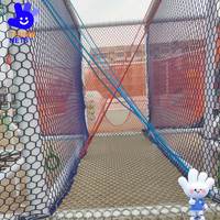 Filet d'escalade commercial extérieur, trampoline, grande structure de jeu sécurisée en nylon multi-niveaux pour parc pour enfants