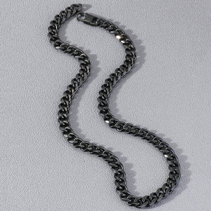 Collar con forma de corazón colorido de estilo exagerado, cadena cubana de aleación sencilla y moderna para hombre, joyería al por mayor - Product Image 2