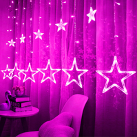 Guirlande lumineuse LED décorative en forme de rideau de glaçons et d'étoiles scintillantes pour intérieur, mariage, fête, jardin, mur, Noël