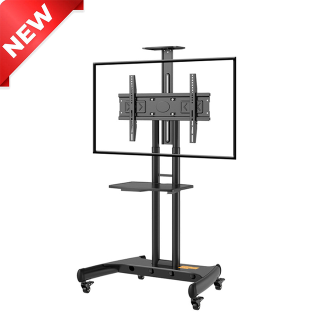 Factory Outlet Tv Cart Available LED LCD Television Monitor TV Mobile Cart Metal Adjustable Lcd Mobile Tv Stand