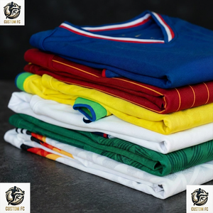 Maillot de football respirant et anti-humidité, version fan, qualité Thaïlande, livraison gratuite, vente en gros - Product Image 2