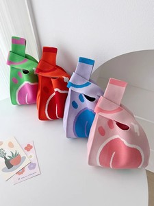 Bolsos de compras informales tejidos Bolsos de hombro de punto de manzana Bolsos de punto en stock - Product Image 5