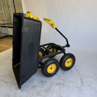 Chariot de manutention pliable à quatre roues à grande capacité de charge, 150L 300KG, en métal et plastique, pour usage industriel et commercial