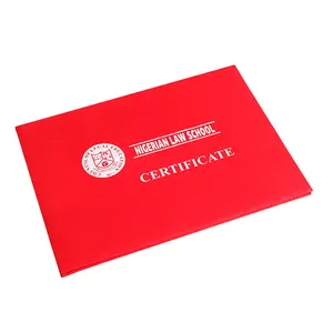 Velvet Certificate Folder Custom Logo A4 Diploma Folder Velvet Graduation Certificate Cover Holder With Inner Printing Page