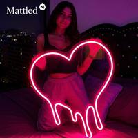 Letrero de Neón LED con Forma de Corazón, Luz de Amor Personalizada |   Lámpara Decorativa Romántica para Pared de Dormitorio |   Regalo de San Valentín para Ella |   Fábrica Mayorista