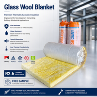 Laine de verre non inflammable de classe A conforme à la norme néo-zélandaise ASTM E84, rouleaux R2.6 105 mm, couverture en fibre de verre à haute efficacité énergétique, retardateur de vapeur