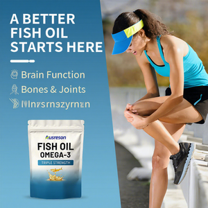 Huile de poisson oméga-3 halal en capsules molles, compléments alimentaires pour la santé du cerveau et du cœur, en vrac, capsules molles d'huile de poisson oméga-3 de 1000 mg - Product Image 3