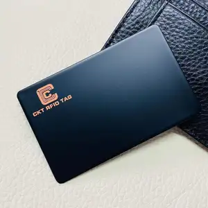 CKTRFID biglietto da visita Nfc con Logo personalizzato Color oro carta di controllo accessi nera carte Rfid NFC in metallo